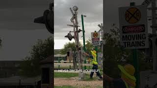 This Is A Mechanical Railroad Crossing Bell You Never Want To Ring Manually