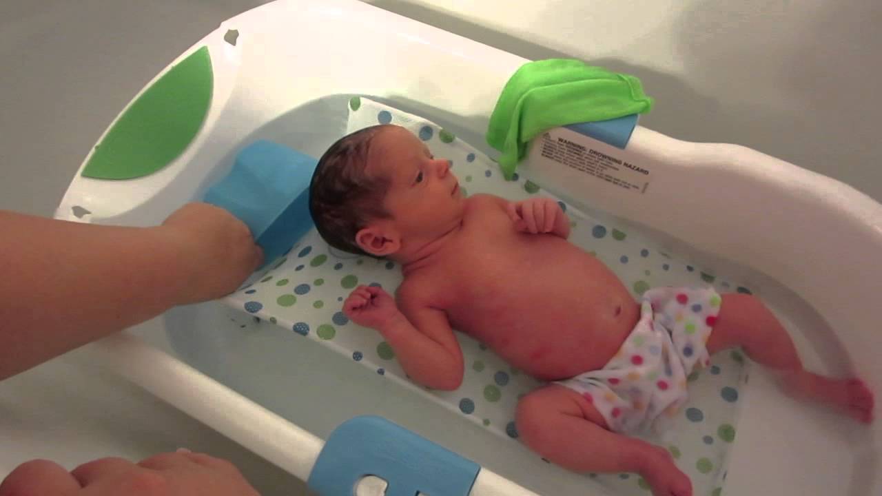 1st BATH!! for Baby John - YouTube
