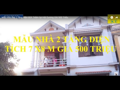 Mẫu nhà đẹp 2 tầng diện tích 7x8m tại Hải Dương
