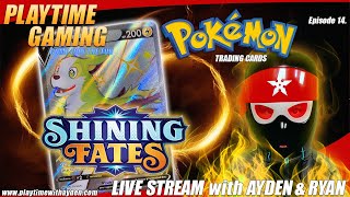 Pokemon Live Unboxing - Shining Fates Bolton V - Playtime with Ayden - Live Stream