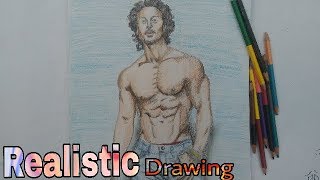 Realistic Drawing Of Tiger Shroff Baaghi 2