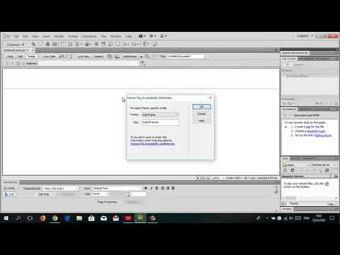 EP.13 การสร้างเฟรมเพื่อทำเว็บไวต์หรือเว็บเพจของโปรแกรม Adobe Dreamweaver