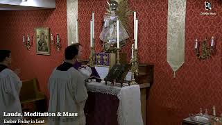 Lauds, Meditation & Holy Mass: 9 AM EASTERN TIME (ET)