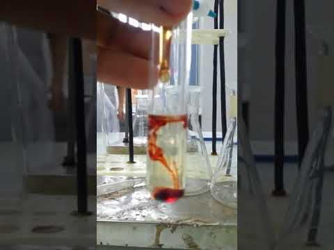 FeCl3 (aq) +kSCN (aq) - = blood color experiment