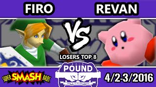 Pound 2016 - Revan (Kirby) Vs. Firo (Link) - Losers Top 8 - Smash 64 Pound 2016 - Revan (Kirby) Vs. Firo (Link) - Losers Top 8 - Smash 64