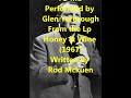 Happy Birthday To Me (Poem & Song) Glenn Yarbrough 1967 (Rod Mckuen) (w Lyrics)