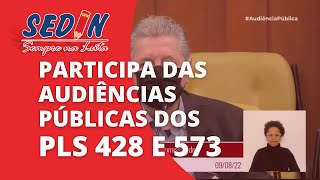 FALA DO SEDIN NAS AUDIÊNCIAS PÚBLICAS DOS PLs 428 E 573 | VÍDEO 1