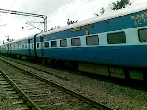 Speed calculated using GPS . Avadh Express at Saphale