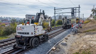 SWISS-FLY BORIS BRON - CFF - Romont - Entretien de la voie par moyens ferroviaires.