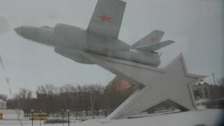 Видео . Орск. Поездка в трамвае днем от Vandammov, улица Нахимова, Орск, Россия