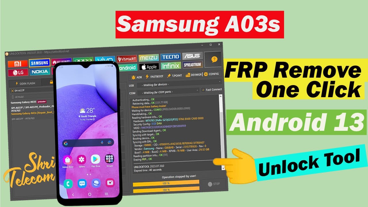 Samsung A03s FRP Google Account Remove One Click Unlock Samsung A03s FRP Google Account Remove One Click Unlock