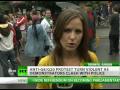 Видео Police abandon cars at G20 protests amid $1 billion security clampdown