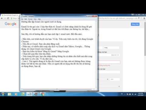 Hướng dẫn tạo một tài khoản Gmail, đăng ký Gmail, lập một Gmail