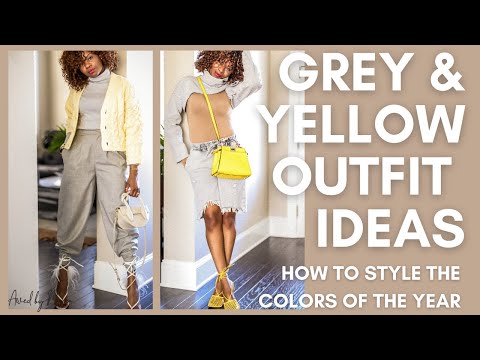 OUTFIT INSPIRATION: HOW TO STYLE GREY AND YELLOW FOR SPRING - YouTube