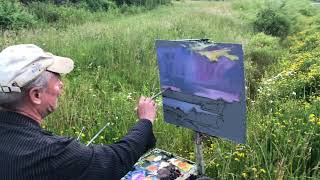 Keuka Solstice - Oil painting on the Summer Solstice