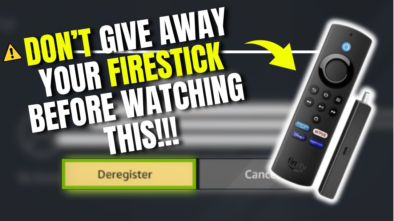 How to Remove Your Account From FireStick! How to Remove Your Account From FireStick!