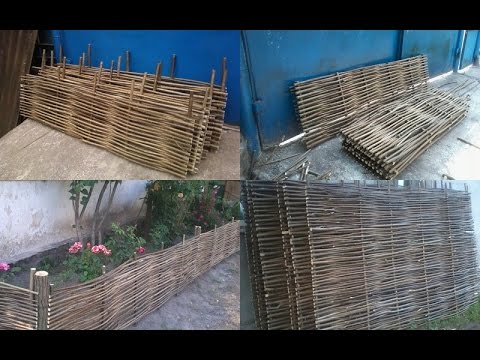 Забор из плетеного орешника Забор из плетеного орешника