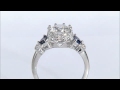Bella Luce(R) Lab Created Sapphire With White Diamond Simulant 2.73ctw Rhodium Plated Silver Ring