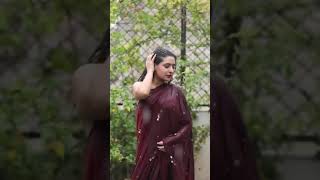 hot girl in saree in rain wet clothes girl wet saree boom boom challenge no bra