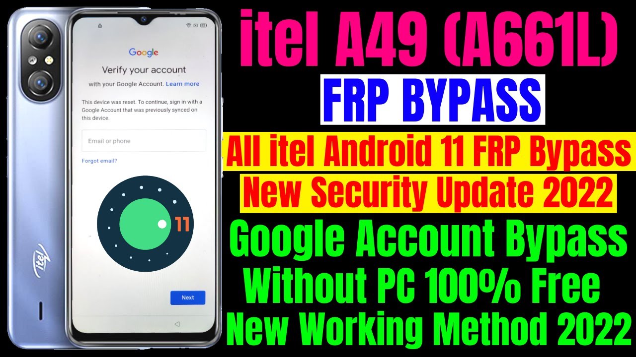 itel A49 (A661L) Frp Bypass Android 11 Update || Google itel A49 (A661L) Frp Bypass Android 11 Update || Google