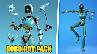 Fortnite Stw Robo-Ray Pack Showcase Robo-Ray Skin, Bluglo Backbling & Rays Smasher Pickaxe
