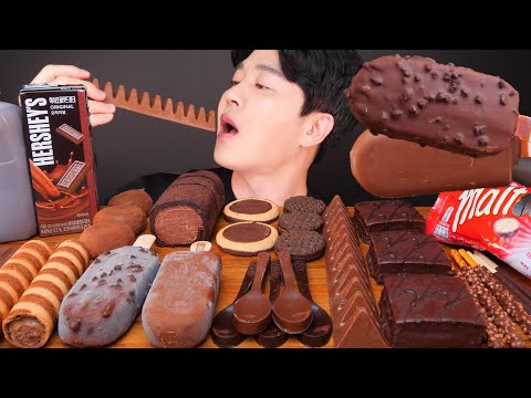 ASMR CHOCOLATE🍫 DESSERTS 초콜릿 디저트 먹방 EDIBLE SPOON, MALTEASERS, SNACKS, COOKIE EATING SOUDNS MUKBANG