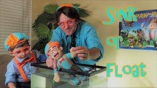 Blippi #1 Fan Sink or Float Science Experiment for Kids learning and education