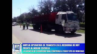 AMPLIO OPERATIVO DE TRANSITO EN EL MEDIODIA DE HOY EN BAIGORRIA FRENTE AL HOGAR ESCUELA