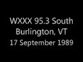WXXX 95.3 S. Burlington, VT - 17 September 1989