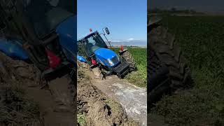New Holland Traktör Batakliğa Çamura Düştü