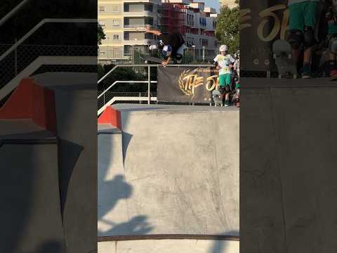 Alessandro Mazzara Alley-Oooh Kickflip Indy At Rome's Ostia Skatepark