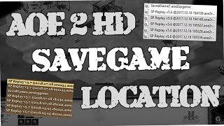 Age of Empires 2 HD - How to find location of saved & recorded games or Scenarios (AoE 2 HD)