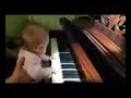 Penelope's first time playing the piano