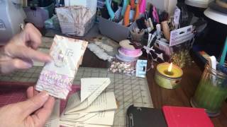Altered book pages into triple tuck spots