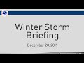Winter Storm Update (7:30 am Saturday, December 28, 2019)