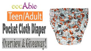 Eco Able Youth/Adult Pocket Diaper Guide & Giveaway