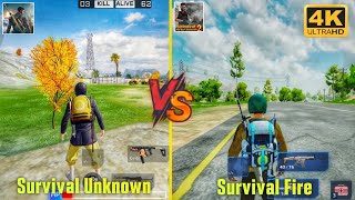 Survival fire battleground 2 vs Survival unknown Battleroyale | Biggest Comparis