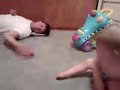 Playing ball in the house hysterical baby Playing ball in the house hysterical baby
