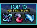 TOP 10 Most Interesting Wings in Terraria 1.4.1 | Comparison