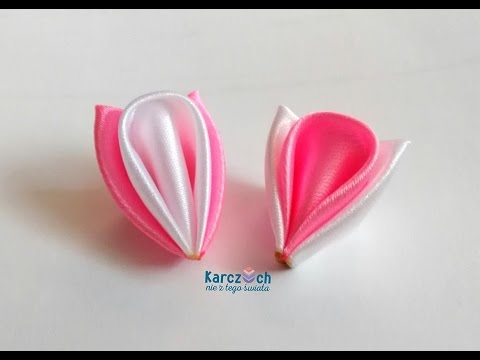 Крученые лепестки канзаши мастер класс Крученые лепестки канзаши мастер класс