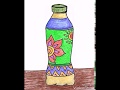 Dạy vẽ cho bé ( Vẽ và trang trí cái chai -draw and decorate the bottle)