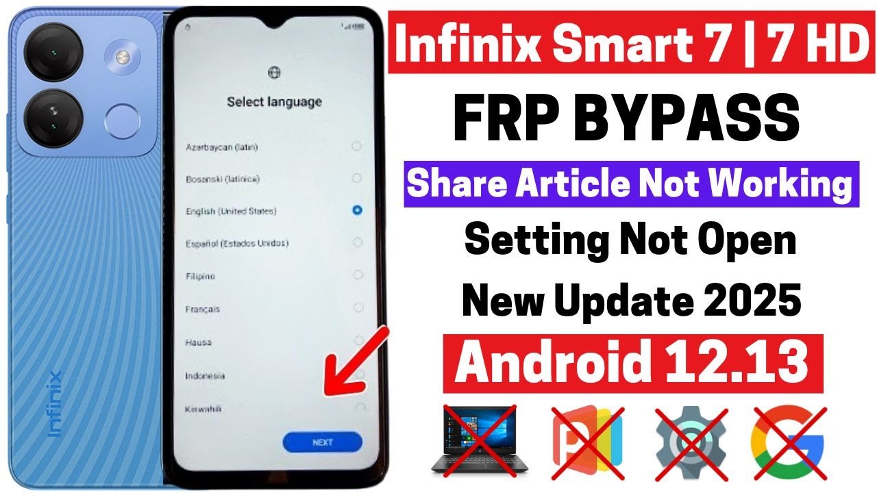 Infinix Smart 7 / 7 HD Frp Bypass 2025 | Settings Not Infinix Smart 7 / 7 HD Frp Bypass 2025 | Settings Not