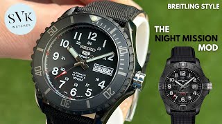 Seiko Night Mission Mod Breitling Avenger Style