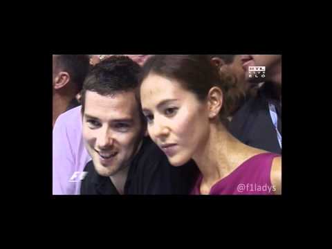Jessica Michibata and Chris Buncombe at Singapore GP Sunday 2011