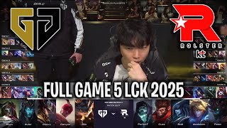 Gen Vs Kt Game 5 Lck 2025 Summer Playoffs Geng Esports Vs Kt Rolster G5 Lck 2025