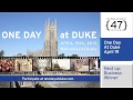 The Week at Duke {in 60 Seconds}: 'One Day at Duke;' Start-Up Challenge; TEDxDuke
