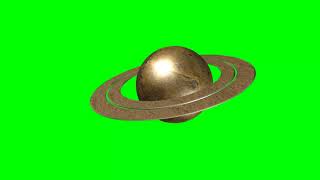 Green Screen Saturn Spinning