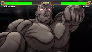Jack Hanma Vs Alai Jr With Healthbars Baki