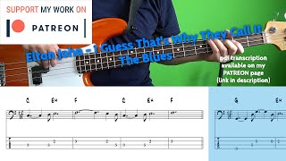 Elton John - I Guess That's Why They Call It The Blues (Bass Cover With Tabs)