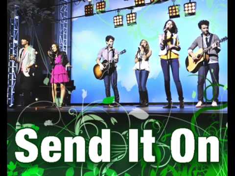 Send It On Jonas Brothers Demi Lovato Miley Cyrus and Selena Gomez